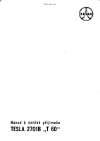 Tesla 2701b - Navod k udrzbe 